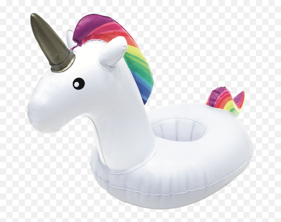 Unicorn Drink Float - Floaty Mini Inflatable Unicorn Cup Cup Holder Unicorn Png,Transparent Unicorn
