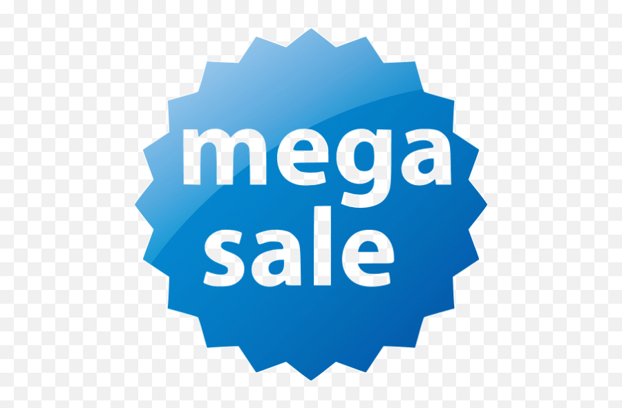 Web 2 Blue Mega Sale Badge Icon - Manga Rock Png,Mega Icon