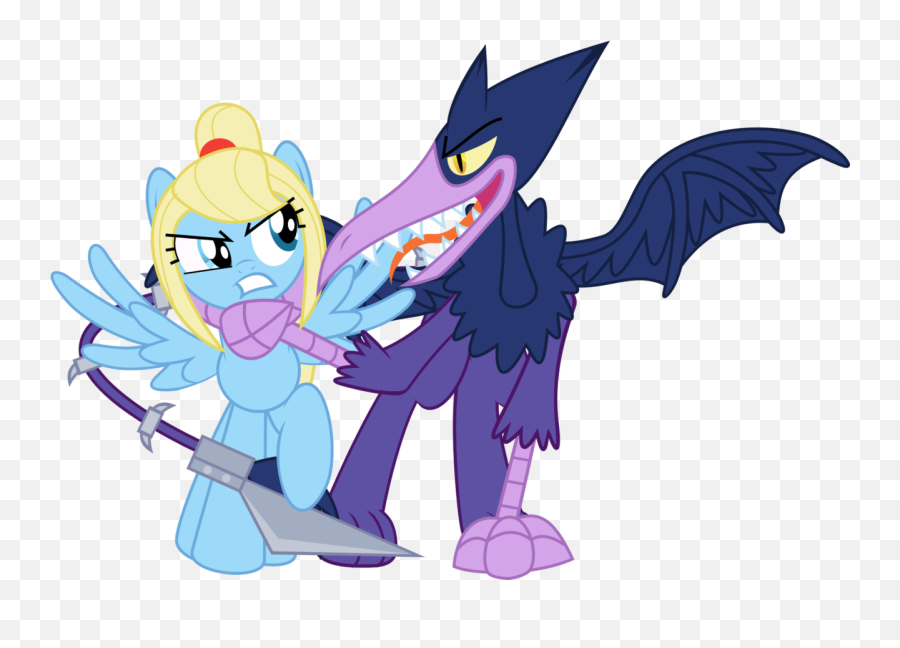 Griffon Griffonized Metroid Ponified - Samus And Ridley Friends Png,Ridley Png
