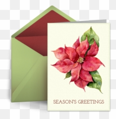 Christmas Ecard Greeting Card - Horizontal Png,Poinsettia Icon Png