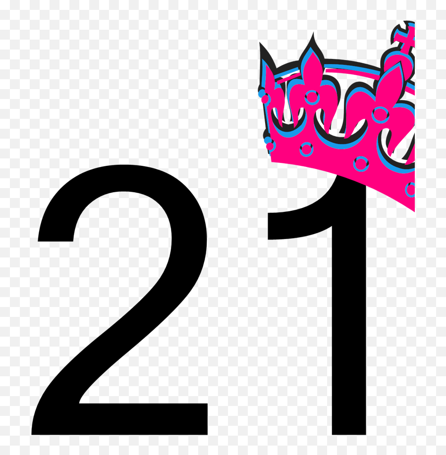 Happy Birthday To Me 24 - Pink Tilted Tiara And Number 22 Png,Pink Clip Art Icon