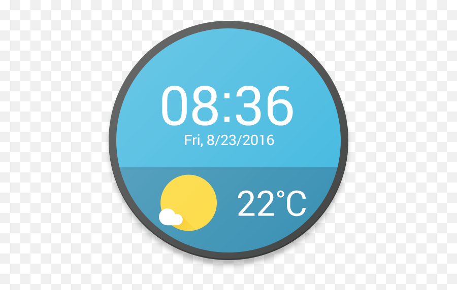 Material Weather Watch Faces - Watch Face Weather Png,Weather Icon For Blackberry