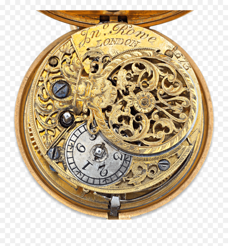 Download Hd 18th - Century English Gold Pocket Watch Pocket Brass Png,Pocket Watch Png