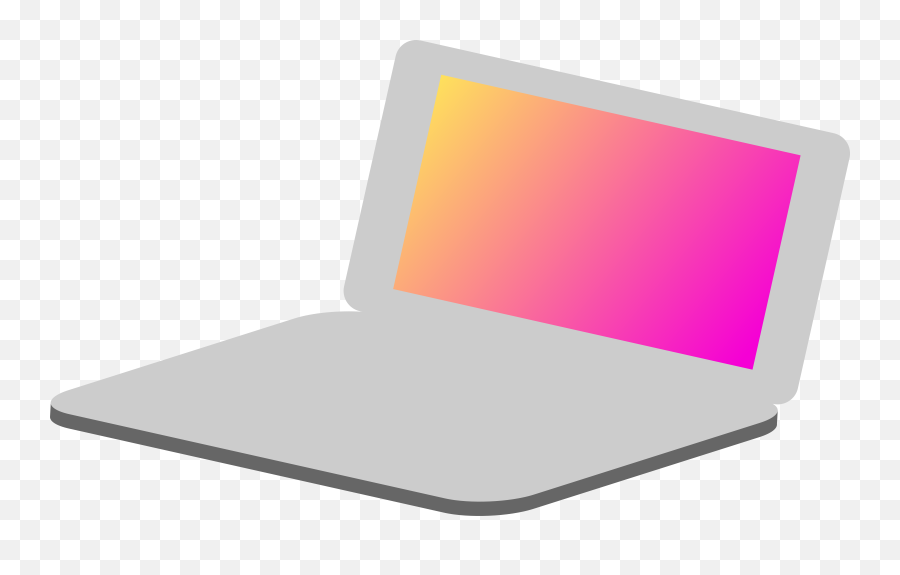 Free Clip Art Laptop Simple Icon By Cmy - Clipart Computer Pastel Hd Png,Minimal Icon
