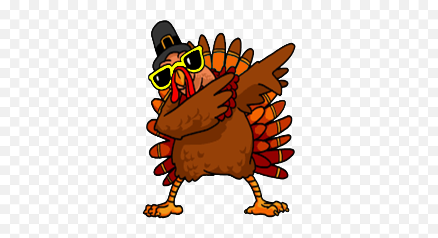 Dabbing Turkey Thanksgiving T - Shirt By Sinoshp Inktale Png,Thanksgiving Turkey Png