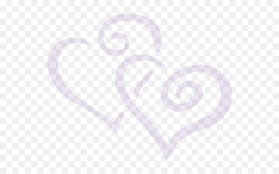 Download Faint Purple Double Heart Clip Art - Transparent Background Wedding Hearts White Png,White Hearts Png