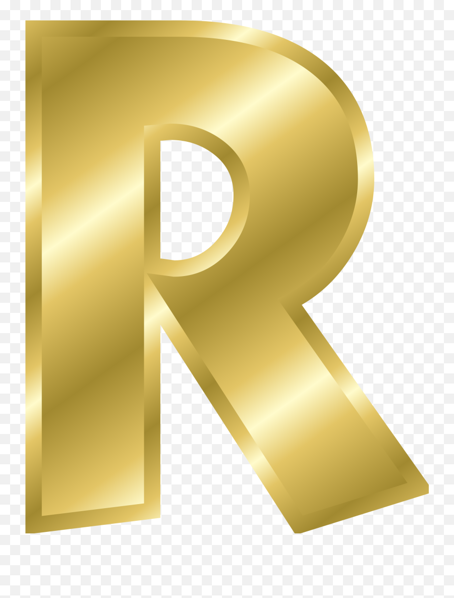Gold Letter Clipart - Gold Alphabet Letter R Png,Alphabet Png