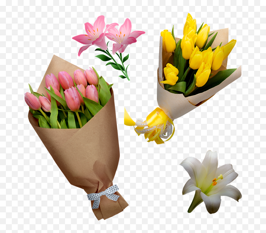 Easter Flowers Lily Tulips - Free Image On Pixabay Bouquet Png,Easter Lily Png