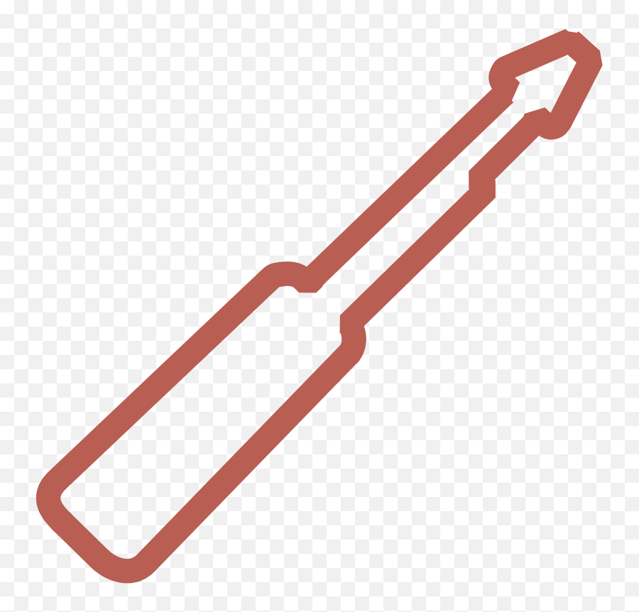 Pink Outline Of Screwdriver - Screwdriver Png,Black Square Icon