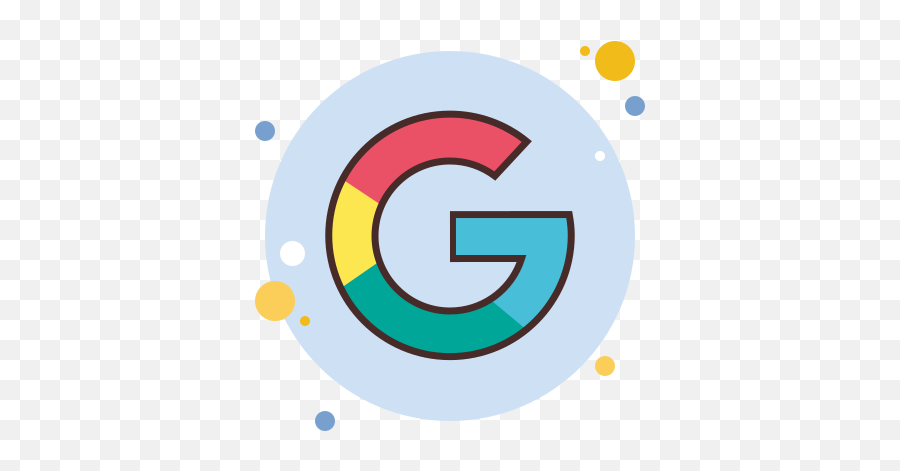 Google Icon In Circle Bubbles Style - Logo De Google Aesthetic Png,Google Icon Fond Transparent