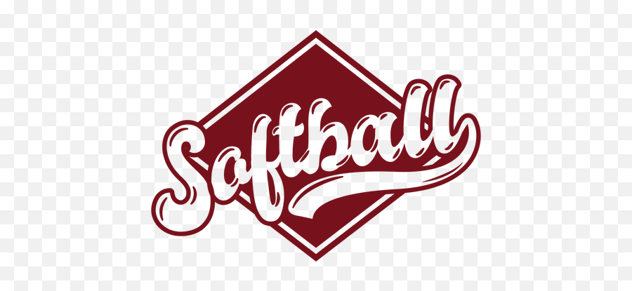 Softball Rhomb Badge Sticker - Calligraphy Png,Softball Png