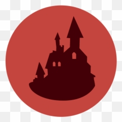 Haunted Castle Circle Icon Transparent Png U0026 Svg Vector - Silhouette Green
