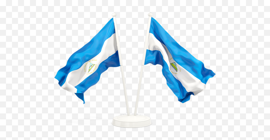 Two Waving Flags Illustration Of Flag Nicaragua - Transparent Egypt ...
