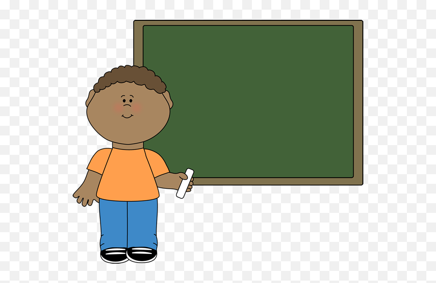 Download Boy Standing - Writing On The Chalkboard Clipart Png,Chalk Board Png
