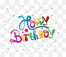 Happy Birthday Png Transparent Image - Background Confetti Clipart