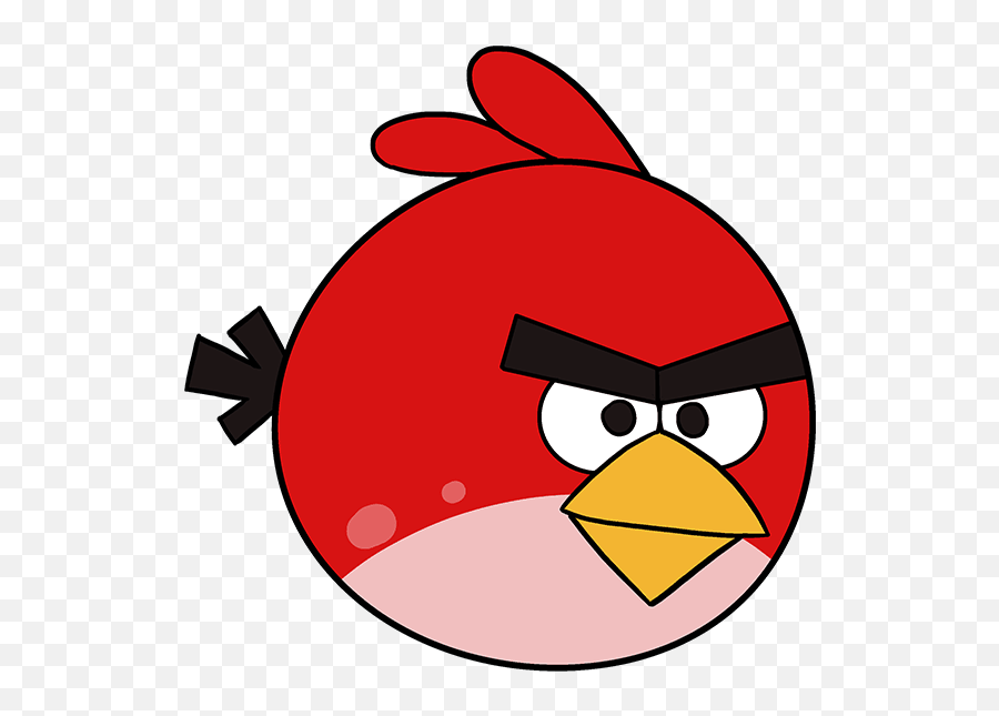 Easy Simple Drawings Of Angry Birds - Angry Birds Red Png,Angery Transparent
