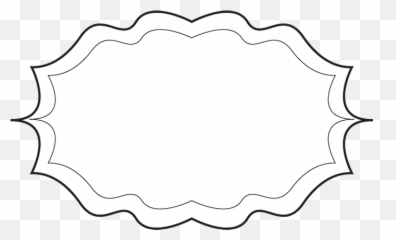 Fancy Shapes Clipart Black And White - Png