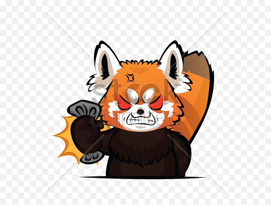 Angry Red Panda Cartoon Clipart Giant - Angry Red Panda Cartoon Png,Panda Cartoon Png