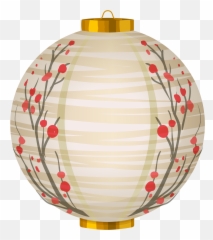 Chinese Lantern Clipart Png - Transparent Background Paper
