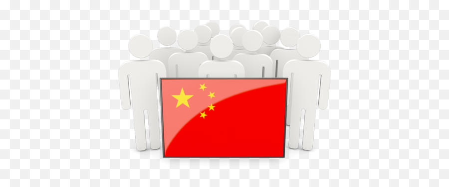 People With Flag Illustration Of China - Icon Chinese People Png,Chinese Flag Png