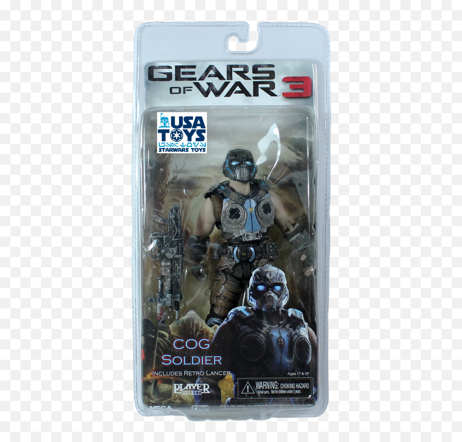 Neca Gears Of War 3 Action Figure Cog Soldier - Gears Of War 3 Png,Gears Of War Png