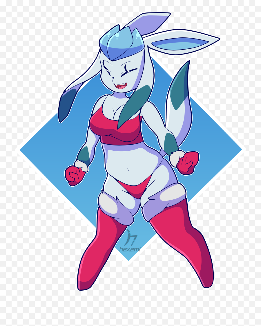 Glaceonu0027s Happy Holidays By Hexami - Happy Glaceon Png,Glaceon Png