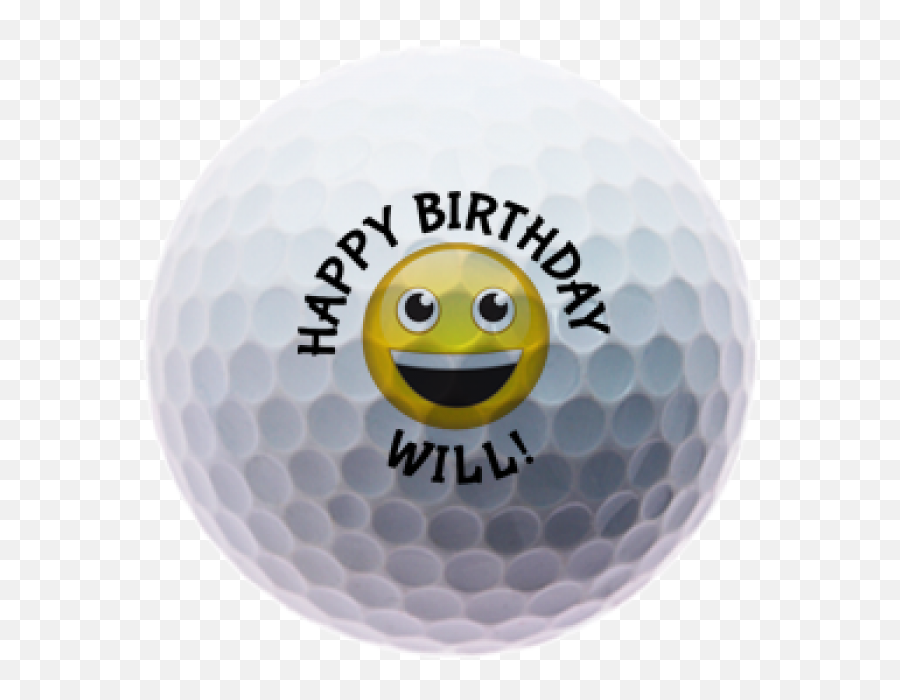 Download Personalised Smiley Face Happy Birthday Golf Balls - Speed Golf Png,Golf Png