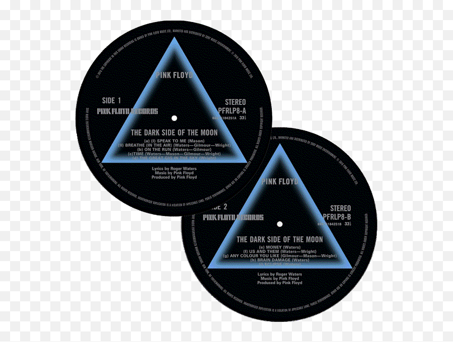 Pink Floyd Dark Side Of The Moon Slipmat Set - Pink Floyd Dark Side Of The Moon Record Png,Pink Floyd Png