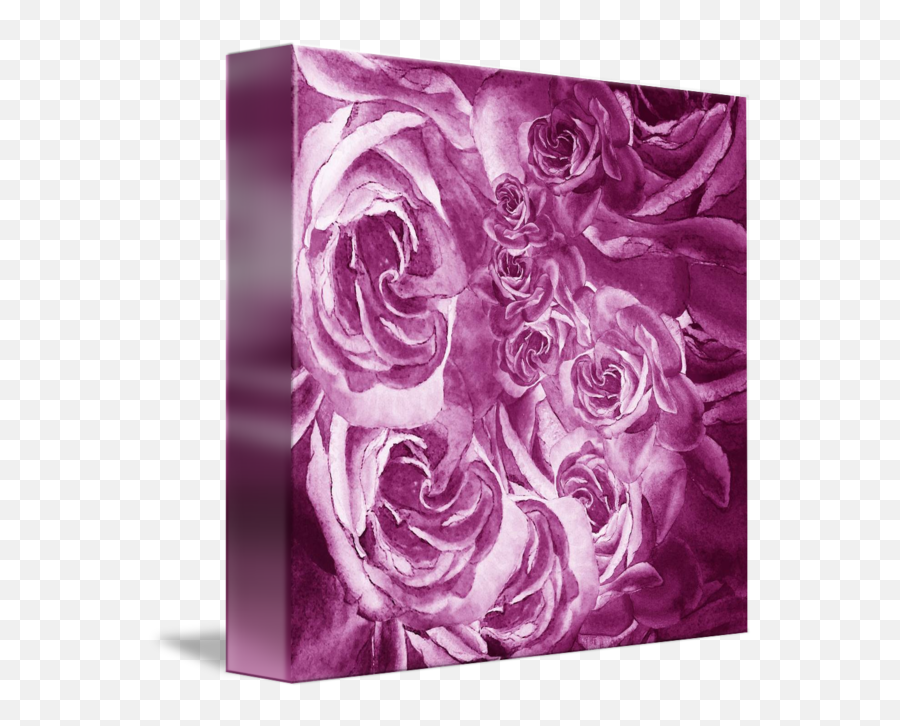 Purple Rose Petals Abstract Home Decor By Irina Sztukowski - Garden Roses Png,Purple Rose Png