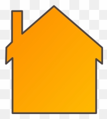 Download House Outline Clipart Orange - Full Size PNG Image