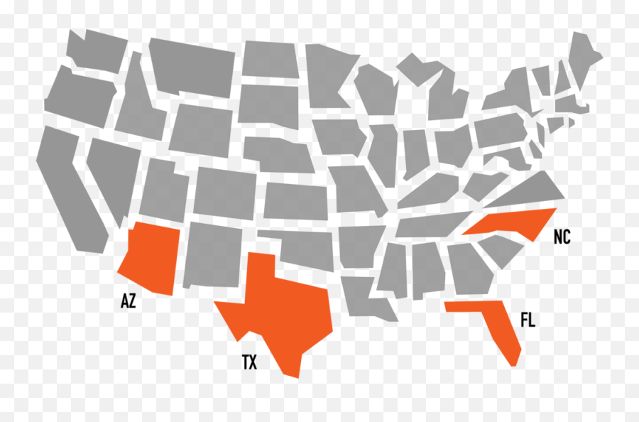 Download Target States - Us Map States Separated Hd Png All 50 State Shapes,Us Map Outline Png
