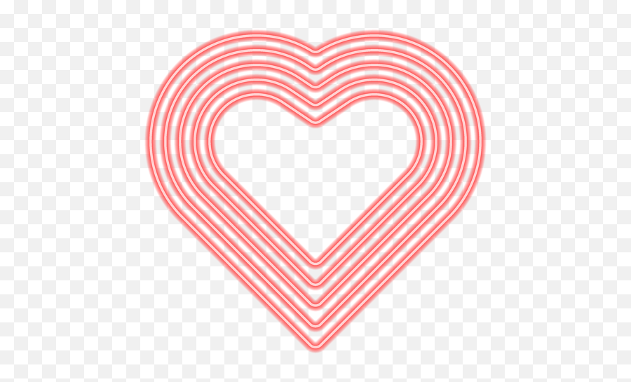 Red Neon Heart Baby Onesie - Picsart Neon Heart Png,Neon Heart Png
