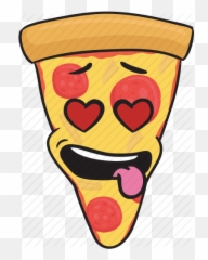 Cartoon Emoji Pizza Slice Smiley Icon - Pizza Emoji Png,Pizza Cartoon Png