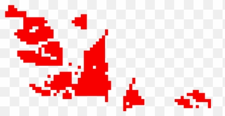 Bloody Handprint Transparent Png - Blood Splatter Pixel Animation Art
