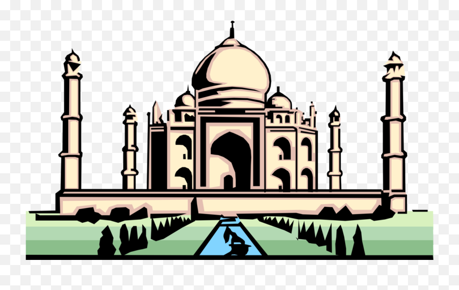 Taj Mahal Art Png Transparent Cartoon - Taj Mahal Illustration Png,Taj Mahal Png