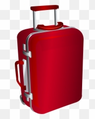 Red Trolley Travel Bag Png Clipart - Bags