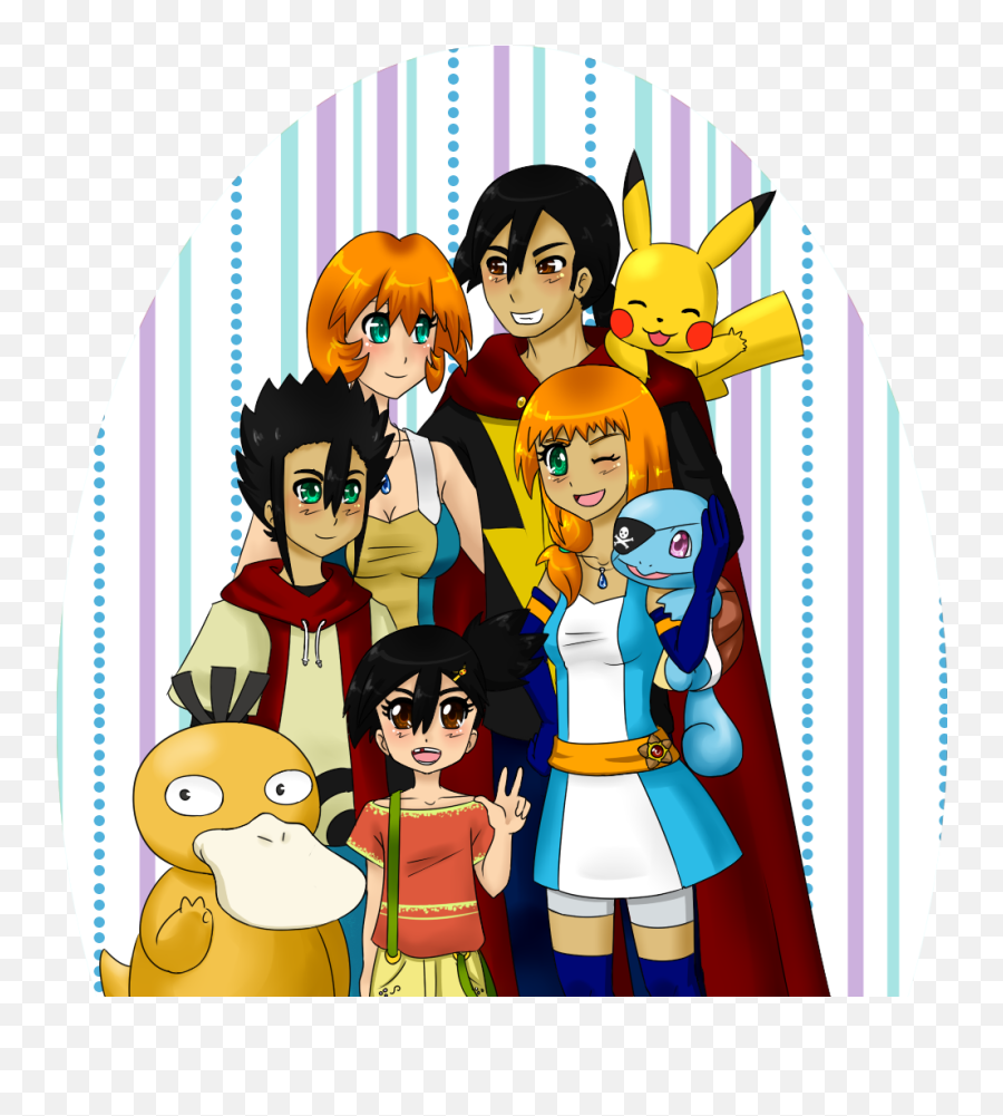 Pokeshipping Family Ash And Misty - Pokemon Ash Misty Family Png,Pokemon Ash Png