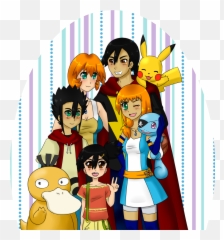 Pokeshipping Family Ash And Misty - Pokemon Ash Misty Family Png,Pokemon Ash Png