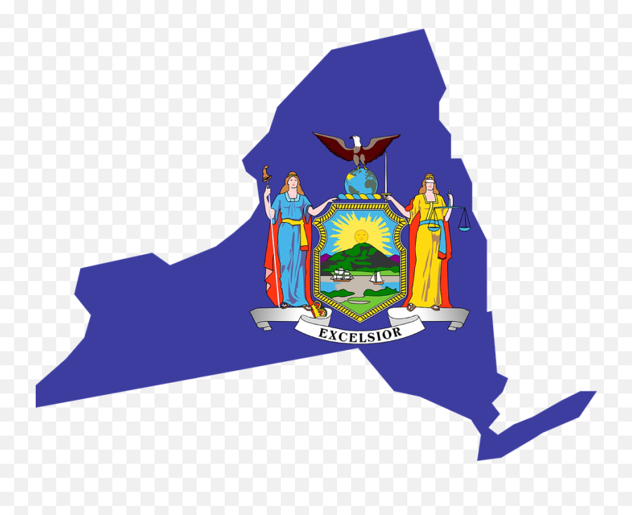 New York Flag Map - Free Vector Graphic On Pixabay New York Outline Flag Png,Bandera Usa Png