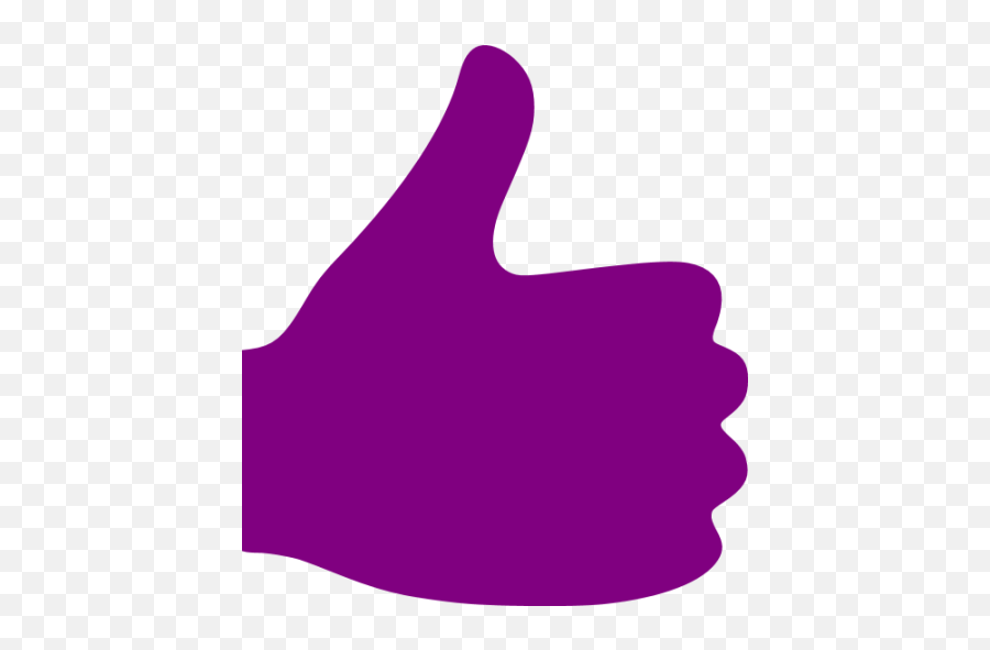 Purple Thumbs Up Icon - Free Purple Hand Icons Thumbs Up Icon Png,Thumb Up Png