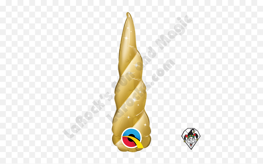 14 Inch Shape Golden Unicorn Horn Foil Balloon Qualatex 1ct - Unicorn Horn Balloon Png,Unicorn Horn Transparent