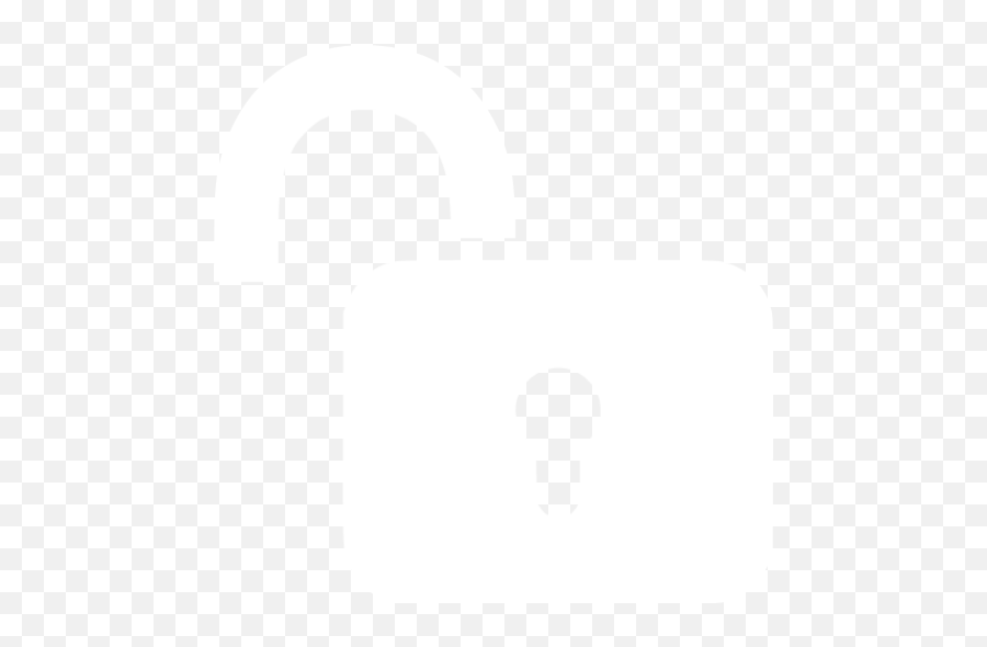 White Unlock Icon - Transparent White Unlock Icon Png,Unlock Icon