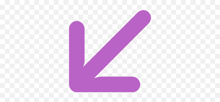 Down Left Arrow Direction Pointer Icon - Bold Purple Png,Pointer Icon Png