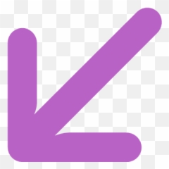 Down Left Arrow Direction Pointer Icon - Bold Purple png