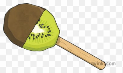 Chocolate Kiwi Fruit Pop Illustration - png