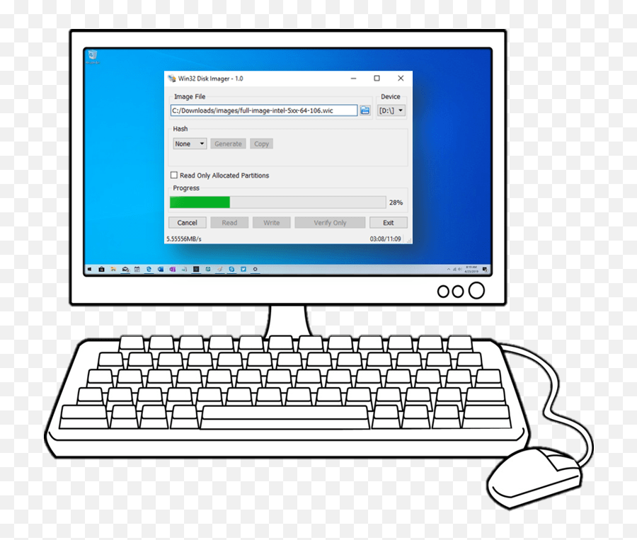 Win32 Disk Imager Download Latest - Space Bar Png,Vista Driver Icon For Xp