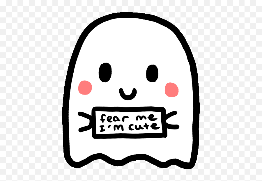 Fear Fearme Cute Ghost Emoji - Cute Easy Doodle Art Png,Ghost Emoji Transparent
