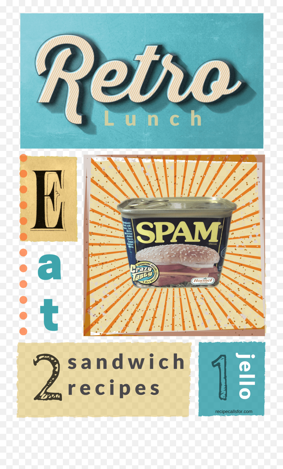 Download Retro Lunch Spam U0026 Jello - Hormel Spam Classic 8 Spam Png,Jello Png