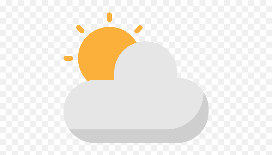 Free Partly Cloudy Icon Of Flat Style - Available In Svg Dot Png,Partly Cloudy Icon