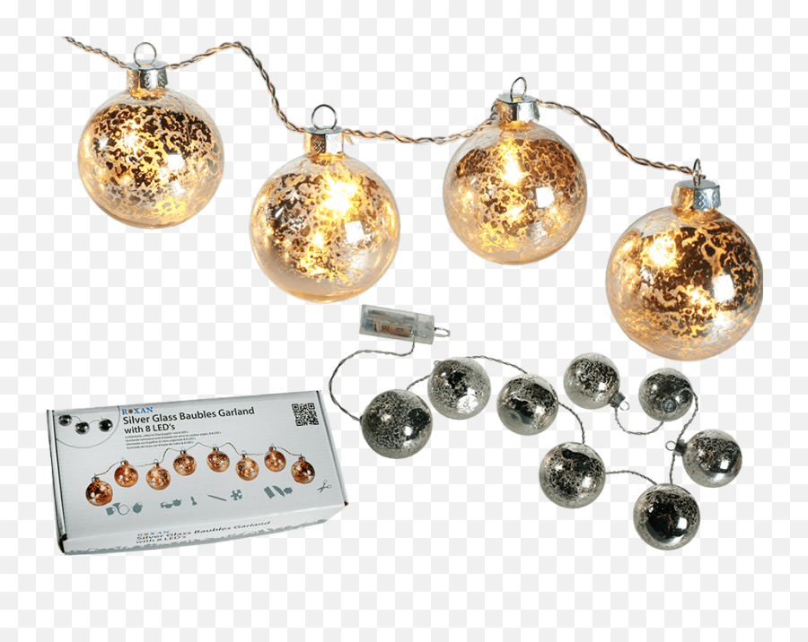 Silver Coloured Glass Baubles - Light Png,Fairy Light Png